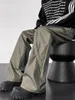 メンズパンツファッションメンズボギーカジュアルプリーツダブルウエストバンドニッチデザイントレンド韓国人男性ワイドレッグハイストリートカーゴ