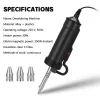 Tips Desoldering Suction Pump Sucker Electric Soldering Iron Pen Tin Desoldering Gun with 3 Nozzle Welding Tool Eu Plug 30w 220v