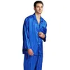 Ensemble de pyjamas en Satin de soie pour hommes ensemble de pyjamas de pyjama ensemble de vêtements de nuit PJS vêtements de détente U.S.SMLXL2XL3XLL4XL Plus rayé 240313