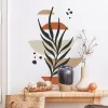 Klistermärken boho konst solblad botanisk abstrakt minimalistisk vägg klistermärke vinyl vägg dekal väggmålning vardagsrum inre heminredning