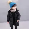 Piumino Moda Bambino Neonato Bambino Bambini Ragazzi Ragazze Colori solidi Inverno Manica lunga Cerniera Con cappuccio Giacche calde Capispalla #g4