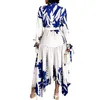 Designer Womens Dresses Elegant Belt Flora Printed Shirt Dresses Ladies Turn Down Collar Vintage Long Sleeve Ankle Length Party Dress Vestidos Blouse Clothing S-3XL