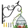 Paniers Cintre de plante en métal panier suspendu crochet de plante d'extérieur crochet de suspension mural de jardin Pots de fleurs de pelouse mangeoires à oiseaux décoration