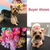 Abbigliamento per cani 100 pezzi fiocchi volumi nastro peli di animali domestici pizzo bowknot elastici accessori carini regalo in porcellana per cani308S