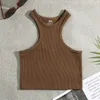 Yoga-BH. Frauen tragen Nylon-Sportbluse außerhalb des Halses, Yoga, schweißfreie Unterwäsche, Laufgeschwindigkeit, trockenes T-Shirt, Weste, kurz
