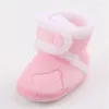 Bottes d'hiver pour bébés filles et garçons, chaussures plates en peluche mignonnes, semelle ISoft, premier marcheur, berceau chaud