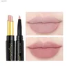 Lipstick Double Ended Lip Pencil Lip Liner Dames Matte Waterproof Langdurige Make-up Naakt Donkerrode Lippen Liner Pencil Cosmetica 8 Kleur 240313