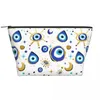 Borse per cosmetici Boho Chic Evil Eye Mandala Dream Catcher Borsa da toilette da viaggio per le donne Kit Dopp per trucco bohémien Hamsa Nazar