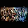 MONSTER MASH UP HORROR MOVIE CHARACTER VILLAIN COLLAGE Paintings Art Film Print Silk Poster Home Wall Decor 60x90cm273O
