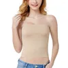 Débardeurs pour femmes T-shirts Camisole sans bretelles poitrine enveloppement sous-vêtements sans couture anti-dérapant style long débardeur solide respirant gilet sexy