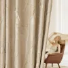 Zasłony jasne luksusowe nowoczesne zasłony amerykańskie sypialnia salon Wysoka precyzyjna Jacquard wytłoczona złoty jedwabny liść dostosowany