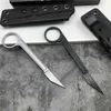 Camping Hunting Knives Portable Pocket Knife Outdoor With Kydex Hunting Hood för Camping Drill Bit Keychain Mini Knife 240315