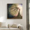 Reliabli Art Abstract Girl Tree Hair Posters Canvas Painting Wall Art Pictures for Living Room Home Decoration Modern Prints235X