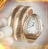 Luxury Lovers Quartz Watches Women Gold Silver Bee Snake Diamonds Pierścień Prosty zegar stal nierdzewna Bransoleta Bransoletka Obejrzyj świąteczne prezenty walentynkowe