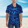 Chemises décontractées pour hommes Vintage Music Hawaii Shirt Hommes Beach Disco Art Manches courtes Y2K Funny Graphic Blouses surdimensionnées