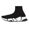 Бесплатная доставка Triple S Уличная повседневная обувь для мужчин и женщин Носки Обувь для скоростных тренеров Дизайнерские кроссовки Тройной черный красный с прозрачной подошвой Мужские женские спортивные кроссовки на открытом воздухе