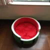 Camas de gato móveis bonito melancia modelagem pet cama tapete sofá para cães frutas s m l 2022312y