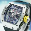 Male Watch RM Watch Ladies Watch RM11-03 Hollow Out Clock Swiss World Famous Rm1103 Titanium Metal Complete Chronograph