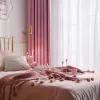 Zasłony szara aksamitna bawełna i zagęszczone zasłony cieniujące do salonu sypialnia Zasłony Dekoracja domu Dekoracja