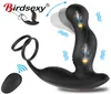 Controle remoto sem fio masculino massageador de próstata vibrador para homens cauda anal plug brinquedos sexuais silicone butt plug brinquedo sexual para casais 5270422