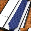 Cravatte 2022 uomini di marca cravatta designer cravatta di seta cravatte business di lusso 662 consegna di goccia accessori moda Dh0Zc L240313