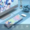 -Tastiera da gioco meccanica RGB sostituibile Pudding Keycap TKL Tastiera per computer cablata al 60% per PC portatile da ufficio 240304