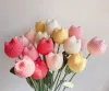 Knitting 10pcs HandKnitted Tulip Bouquet Homemade Crochet Finished Knitted Handmade Valentine's Mother's Teacher's Day Gift