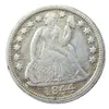 США 1844 P S Liberty сидящая монета в десять центов с серебряным покрытием копия монеты ремесло продвижение заводские аксессуары для дома серебряные монеты2916