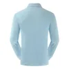 Polo da uomo in cotone 100% di alta qualità Manica lunga Tipo di vestibilità T-shirt da golf Homme Casual Risvolto Tee Maschile Top S-4XL 240313