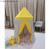 Zabawne namioty zabawkowe namiot zabawki na zewnątrz grę na świeżym powietrzu ogród Tipi Princess Castle składany Cubby Baby Room House Tepee Prezenty zabawki L240313