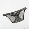 Underpants Men Sexy Underwear Leopard Printed Briefs U Convex Pouch Lingerie Thin Section Breathable Panties For Man