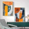 Schilderijen moderne abstracte gezichten geometrische canvas schilderij kunst aan de muur foto's posters en prints voor woonkamer huisdecoratie260w