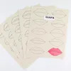 5 Sheets Lip Practice Skin Silicone Pads Both Side Pre Design to Lip Microblading Permanent Makeup Practice Supplies 240304