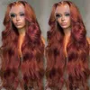 Синтетические парики Шиньоны 34-дюймовый красновато-коричневый парик с объемной волной, фронтальный парик 13x6, фронтальный парик 13x4, парики с объемной волной, ldd240313