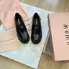 Modeklänningskor Lätt brun färg lapptäcke chunky häl loafers designer skor läder komfortlägenheter catwalk kvinnor formell sko enkel design höst