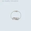 Designer miumiu bracelet Miao Family Crystal M-letter Full Diamond Bracelet Star Fashion Hand Jewelry Brass Plating White k