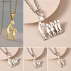 Pendant Necklaces Mothers and Children Family Stainless Steel Necklaces Silver Color Multiples Kids Pendant Necklace Jewelry Mothers Day GiftL242313