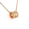 V-образное ожерелье Ожерелье-калейдоскоп из стерлингового серебра 925 пробы с алмазной бусиной по краям, маленькая цепочка на талию варвара, покрытая красной сеткой из 18-каратного розового золота
