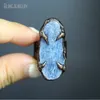 10pcs Y2k Accessary Blue Kyanite Statement Stainless Steel Ring Fidget Anti stress Witchcraft Wicca Goth Halloween Jewelry 240311