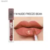 Batom à prova d'água Matte Nude Lip Gloss Marrom Nude Pigmento Vermelho Escuro Longa Duração Veludo Líquido Batom Mulheres Maquiagem Lip Glaze 1 PCS 240313