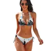 Maillots de bain pour femmes York Imprimer Maillot de bain Femmes Deux pièces Maillot de bain Bikinis Beachwear City Travel Los Angles London Style FAS