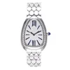 Notícias senhoras moda relógios clássico anel de diamante dial 904l aço inoxidável relógios de luxo banhado a prata estilo cobra moissanite relógio de quartzo bateria sb066 C4