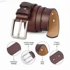 Belts Belts High Quality Buckle Belts Casual Fancy Cowskin Strap Genuine Leather Vintage Belt Men ldd240313