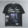 Darcspor Batman Printed T-shirt Wolf Headed American Men's Women's Sports Casual Loose and Breathable Trend