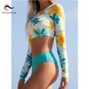 Swim Wear Sexy Swimsuit for Women 2024 Bikini Set Surfing Dwuczęściowy strój kąpielowy Tankini dla sportów wodnych plażowych 240311