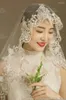Voiles de mariée élégante une couche femmes voile dentelle courte 1,5 m longueur bord appliqué sans peigne