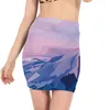 Röcke grundlegende Seitenschlitzarbeit tragen Vintage Minirock Frühling Herbst Sommer Dance Fitness Short Trendy Chic