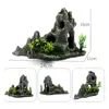 Aquarium Rockery Stone Aquatic Ornaments Fish Tank Landscaping Simulation Landscape Resin Rockery Stone Pet Accessoriess 240311