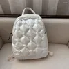 Mochila Marca de Inverno Moda Europeia Casual Espaço Algodão Acolchoado Bolsa de Ombro Negócio