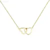Other Ins Net Red Love Necklace Female Simple Korean Version Heart-shaped Necklace Collarbone Chain Girlfriends Necklace Gift Collares L24313